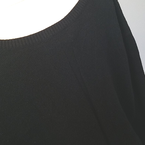 Anthropolgie Black V Neck Sweater sz L - Picture 5 of 16